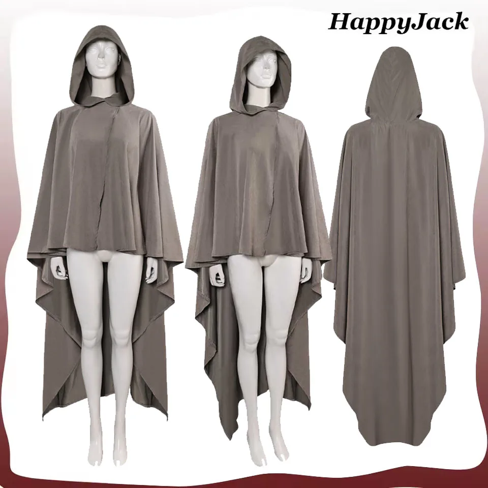 Rey Cosplay capa con capucha disfraz mujeres adultas película batalla espacial fantasía disfraz capa bata Halloween carnaval fiesta trajes