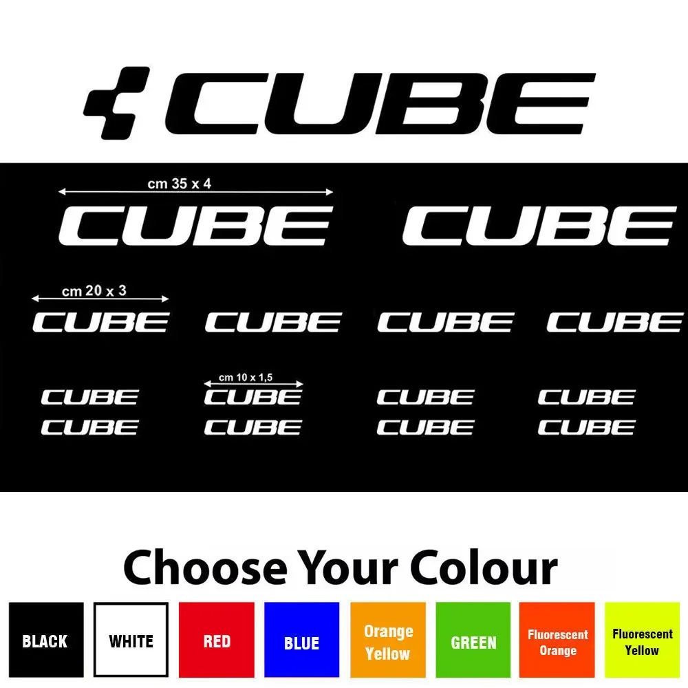 AliExpress 14 PIECE For CUBE BIKE FRAME GRAPHIC DECALS STICKERS KIT MTB BMX .CHOOSE COLOUR
