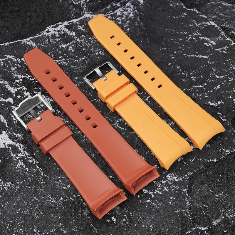 Strap for Swatch X Blancpain Fifty Fathoms TPU Rubber Waterproof Curved End Men Women Five Ocean Series Watch Band Bracelet 22mm