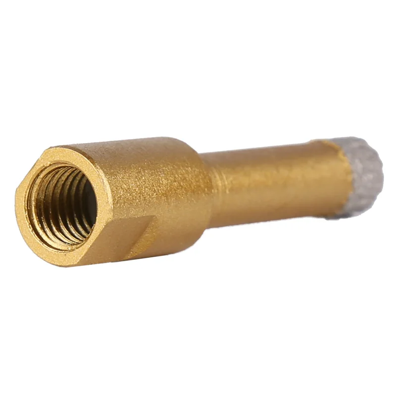 6-12Mm M10 Benang Vakum Brazing Kering Berlian Pengeboran Inti Bit Keramik Ubin Lubang Melihat Granit Marmer Porselen Alat Bor Bata