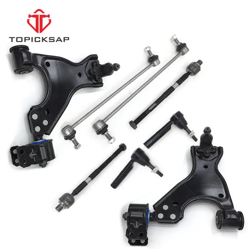 TOPICKSAP 8pcs Kit Front Lower Control Arms Stabilizer Sway Bar Link Set for Buick Enclave Chevrolet Saturn Outlook 2007 - 2017