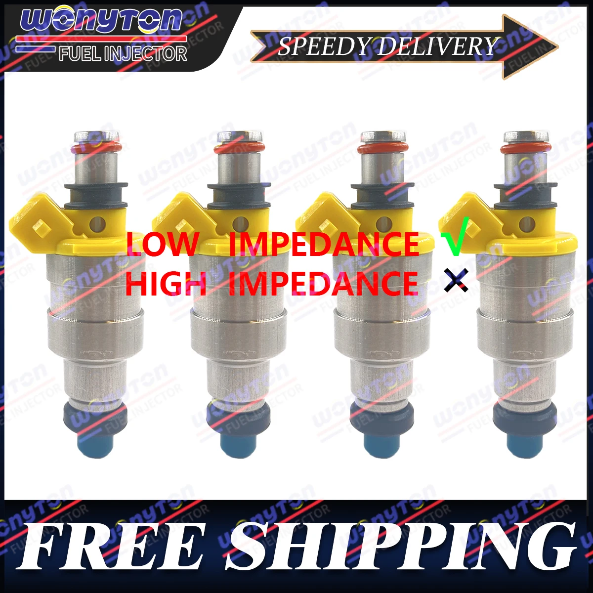 4Pcs Low Resistance NEW Fuel Injectors 195500-1070 For 1984-1987 Honda Gold wing GL1200