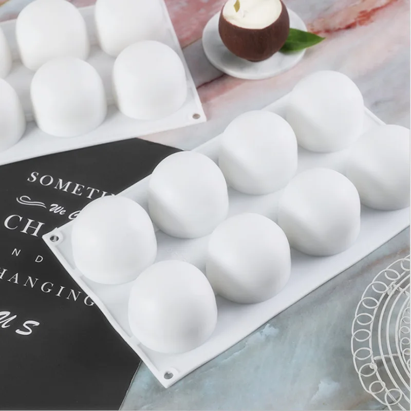 8/15 pcs Semi-circular Coconut Mousse Cake Mould Domestic Silicone Mold Baking Tools For Cakes Chocolate Mold Bakery Tools Decor