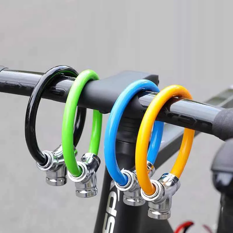 1PCS Bicycle Lock Portable Ring Safety Anti-Theft Bike Cable Lock Round Bike Lock for Mountain Road Bike Foldable Bicycle