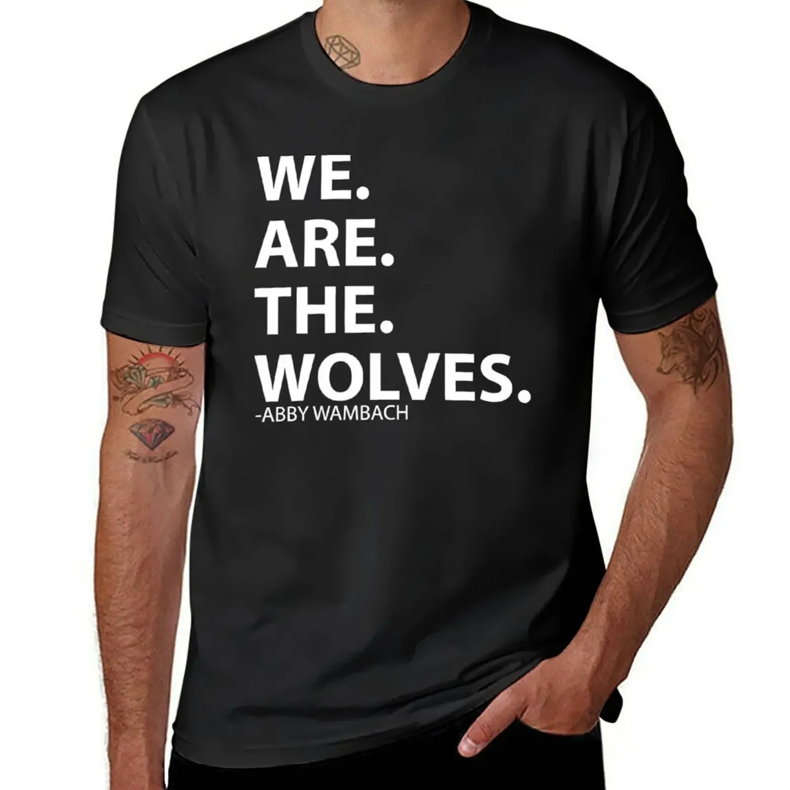 We Are The Wolves Active T-Shirt shirts graphic tees plain aesthetic clothes blue archive vintage t shirt men