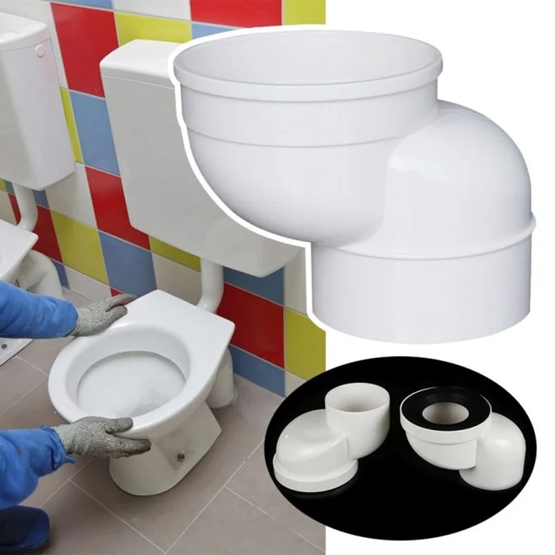 1Pc Plastic Toilet Drain Offset Flange Adapter Relocator For Remodeling Plumbing Drainage
