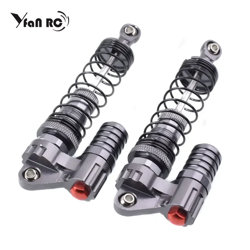 

4 pcs Full Metal RC Piggyback Shock Absorber Hole to hole 90mm for 1/10 RC Crawler Car Trx-4 TRX4 Axial SCX10 90046 D90 KM2 YF