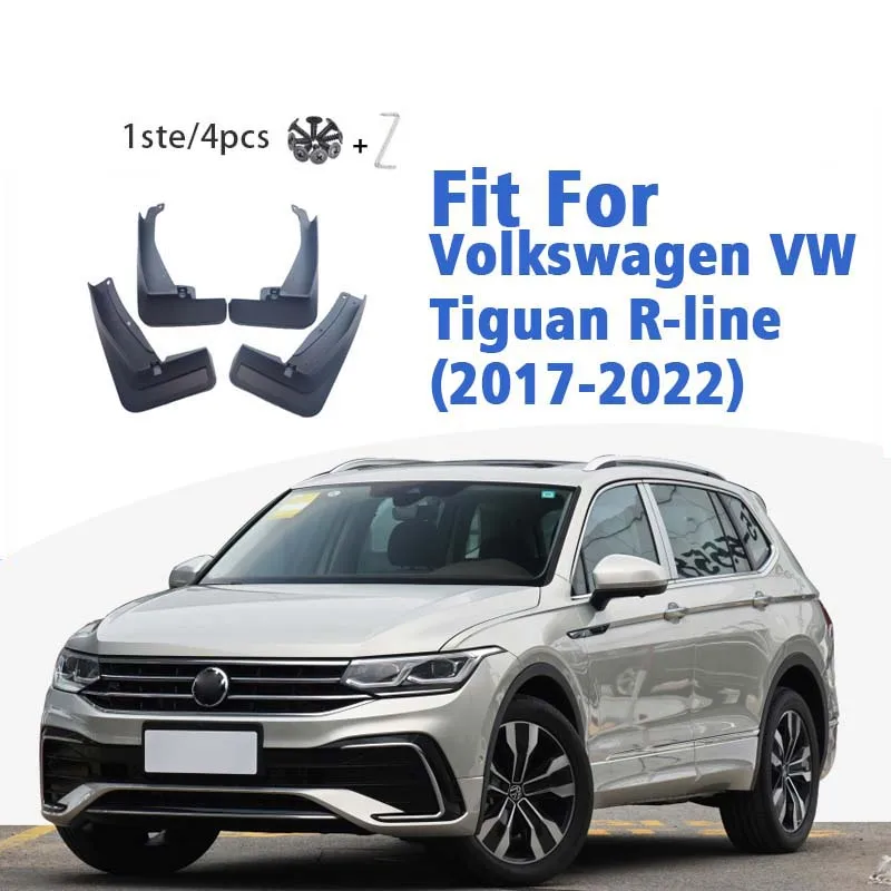 Mud Flaps Splash Guards For VW Tiguan L R Line2017-2022Front Rear Mudguards Fender Wheel Arch Protection ABS Auto Exterior Parts