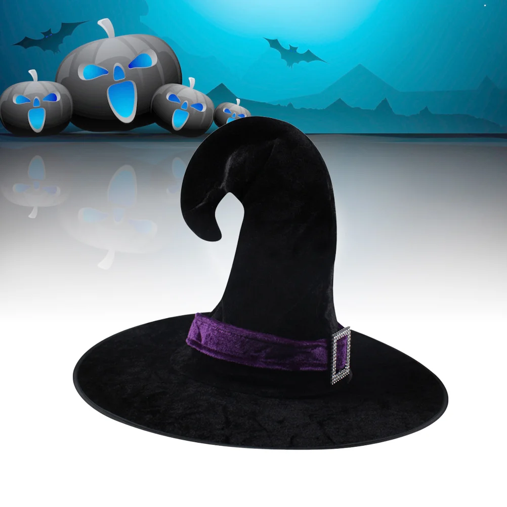

Halloween Witch Hat Adult Cosplay Party Masquerade Decoration Lightweight Durable Costume Accessory Dance Show Headwear Festive