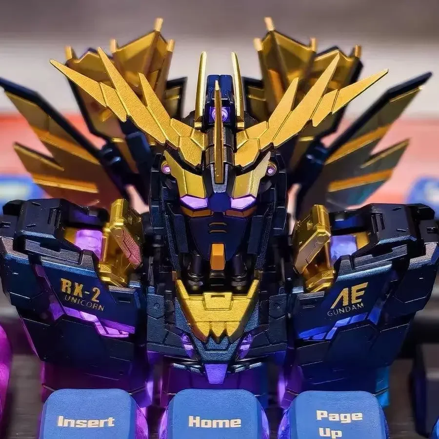 Funeral Banshee Three Keycaps, Mechanical Keyboard Transparent Keys, Mecha Animation Boys Cool  Unicorn No. 2 RX-0 Gundam Body