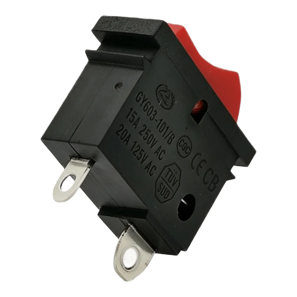 3 Position 15A Power Control Switch with 3 Pins for Hair Dryer Replacement Flame Retardant Plastic and Long Life