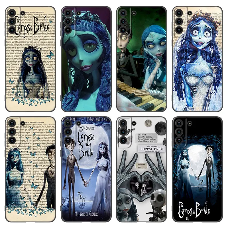 Il film cadavere sposa custodia per telefono per Samsung Galaxy S23 S21 S20 FE S24 S22 Ultra S10E S10 S9 S8 Plus Cover in Silicone nero