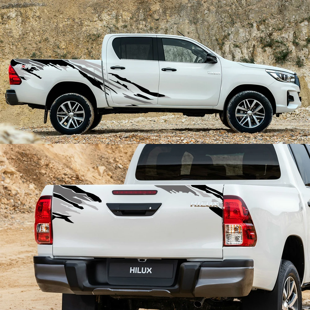 

3pcs Car Side Stickers For Ford Ranger Raptor Pickup Isuzu Dmax Nissan NAVARA Toyota Hilux Vinyl Decals Auto Tuning Accessories