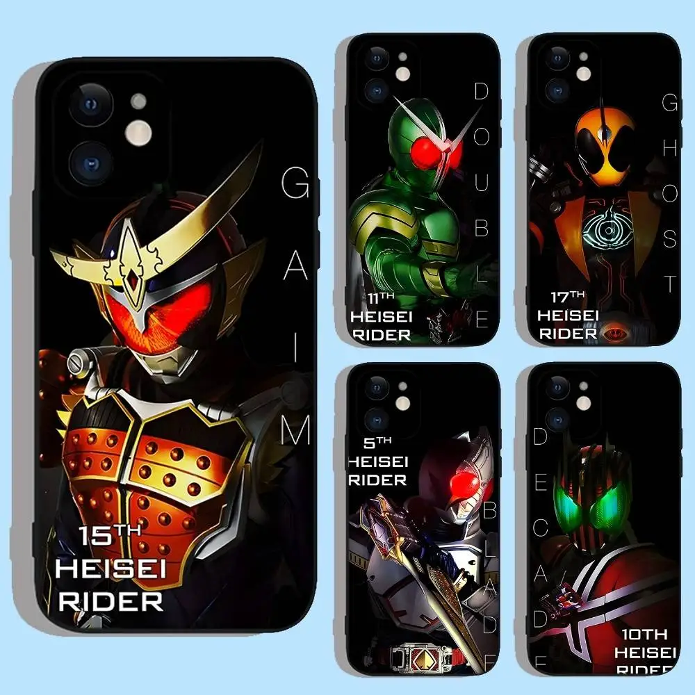 

Masked Rider Kamen Rider Phone Case For iPhone 16e,16,15,14,13,12,11,XS,XR,X,8,7,Pro,Max,Plus,mini Silicone Black Cover