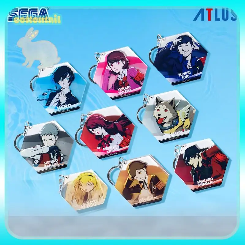 

Original SEGA Persona 3 Reload Super Thick Acrylic Pendant Key Chain Anime Game Peripheral Collect Toys Gift Boys Girls