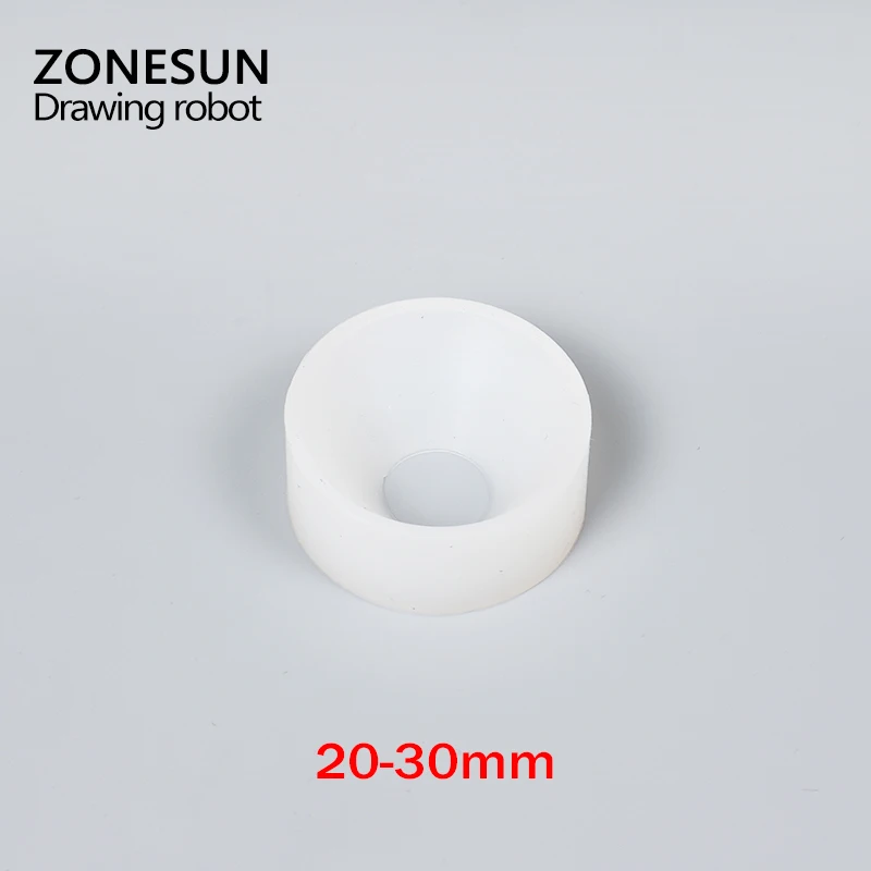 ZONESUN Cap screwing chuck, bottle cap adoptor of capping machine, silicone capping chuck,10-50mm, anti-wear