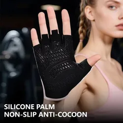 Guantes antideslizantes de medio dedo resistentes al desgaste