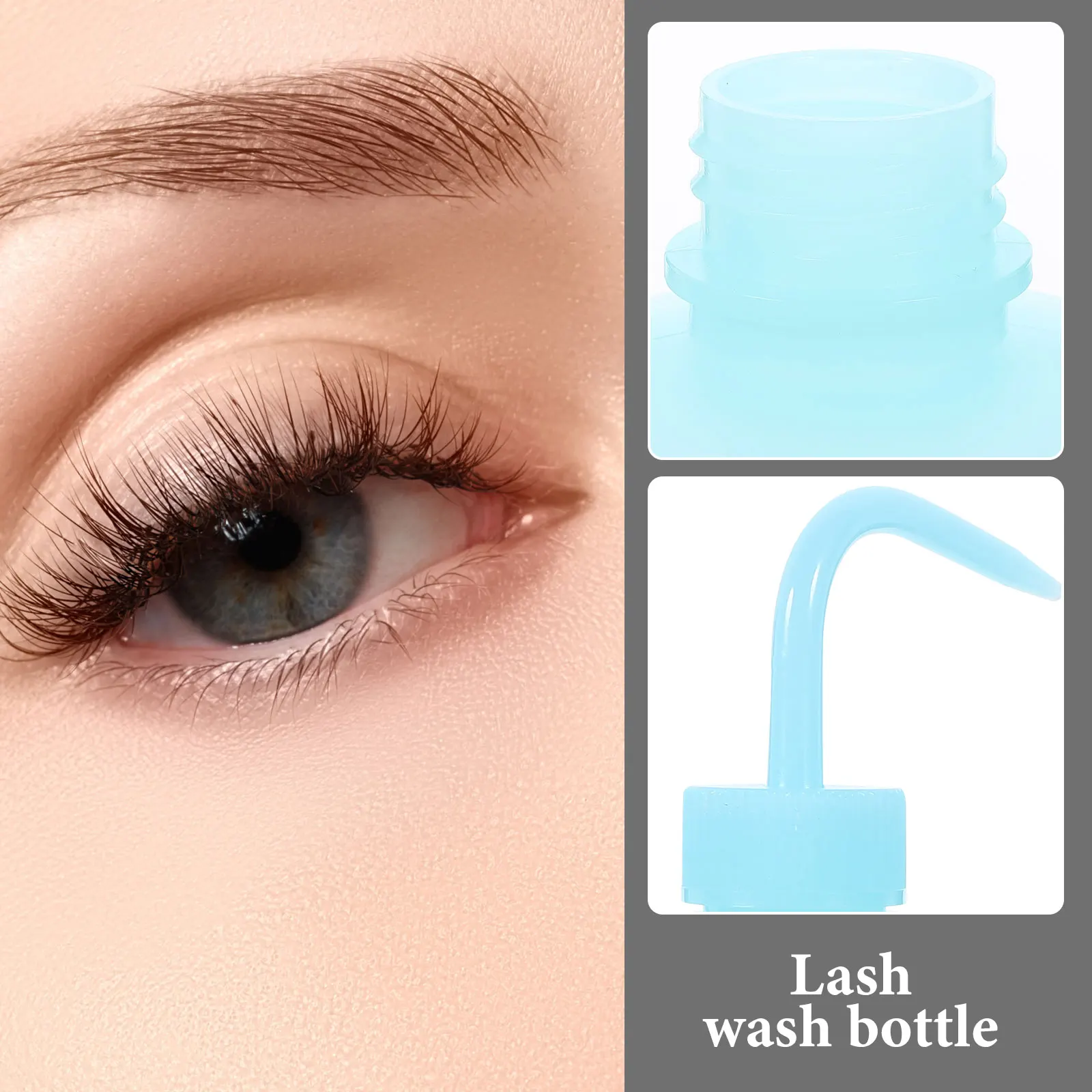 

2 Pcs Washing Bottle with Eyelashes Squeeze Bottles Rinse for Water Running Office Refillable Extensions