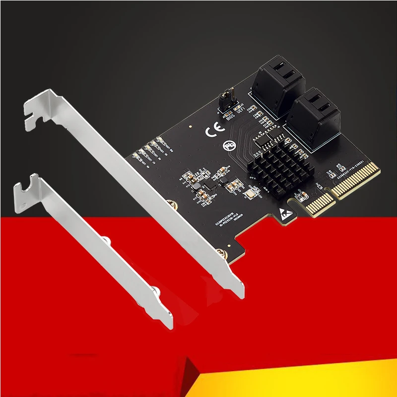 

Raid Card PCI Express X4 to 4Port SATA 3.0 6Gbps Controller Expansion Card Support SATA3.0 HDD SSD RAID 0/1/10 Marvell 9236 Chip