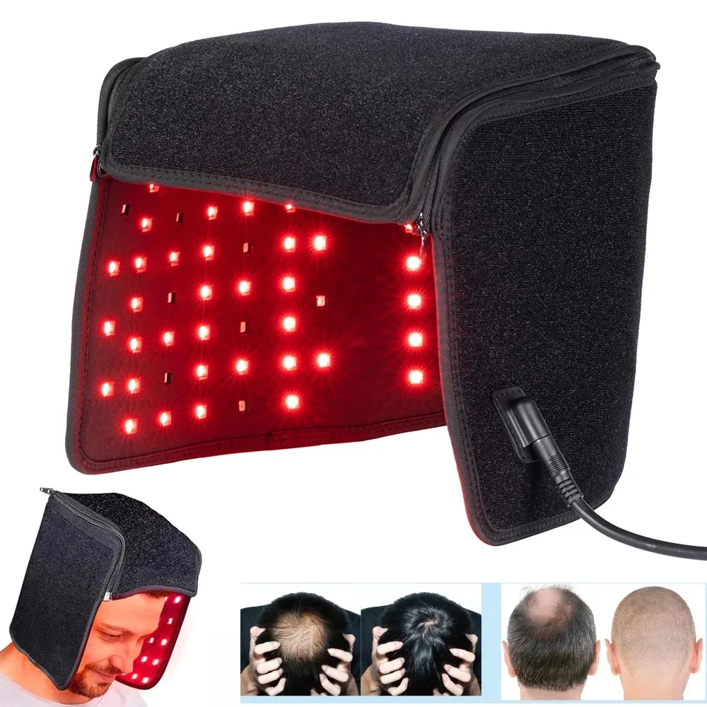 Red Light Hats for Hair Regrowth Infrared light Cap Thinning Anti Hair Loss Anxiety Stress Reduce Migraine Scalp Relax Massager