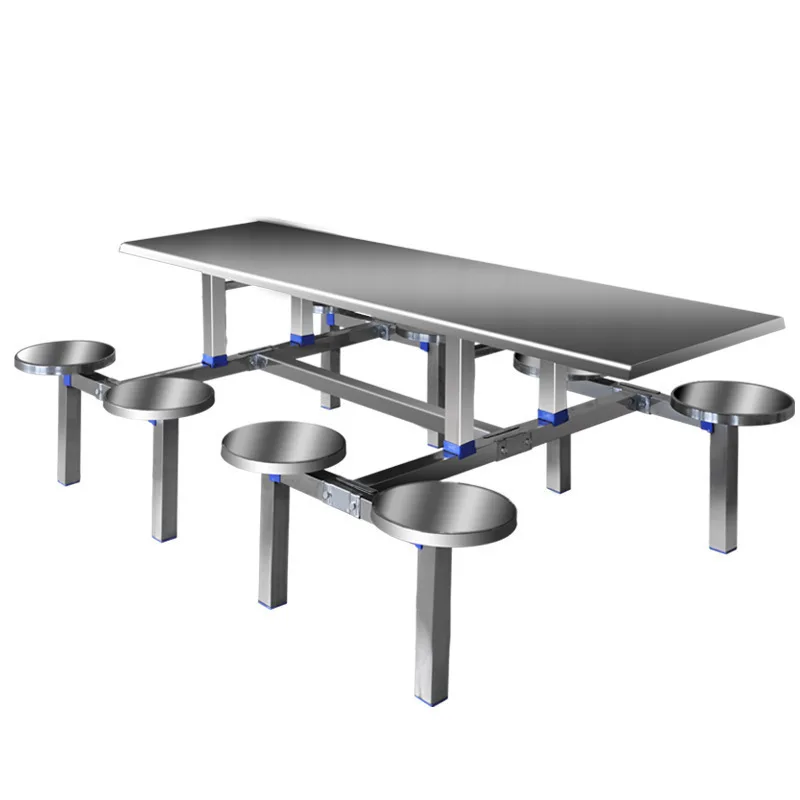 

Обеденный стол из нержавеющей стали, скамейка для столовой, круглый табурет, обеденный стол из нержавеющей стали, предприятия