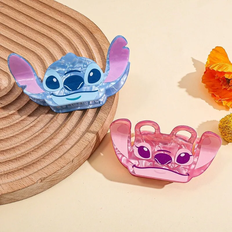 

Stitch Angel Acrylic Claw Clip Cute Cartoon Spring Non-Slip Large Hair Claw for Women Bulk Hair Accessories
