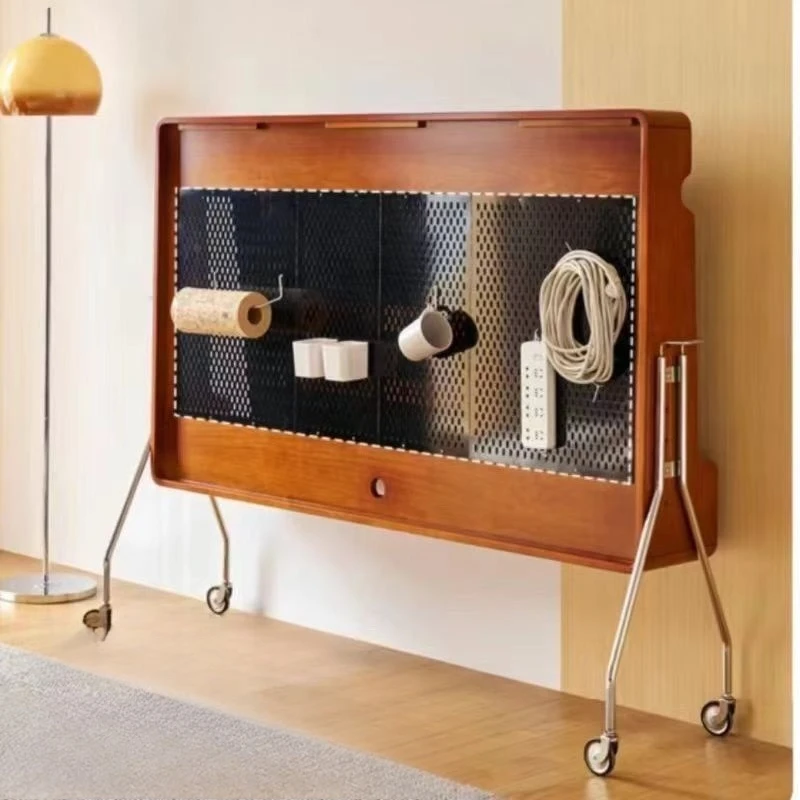 

Removable TV stand Small apartment bedroom Home living room Solid wood TV cabinet