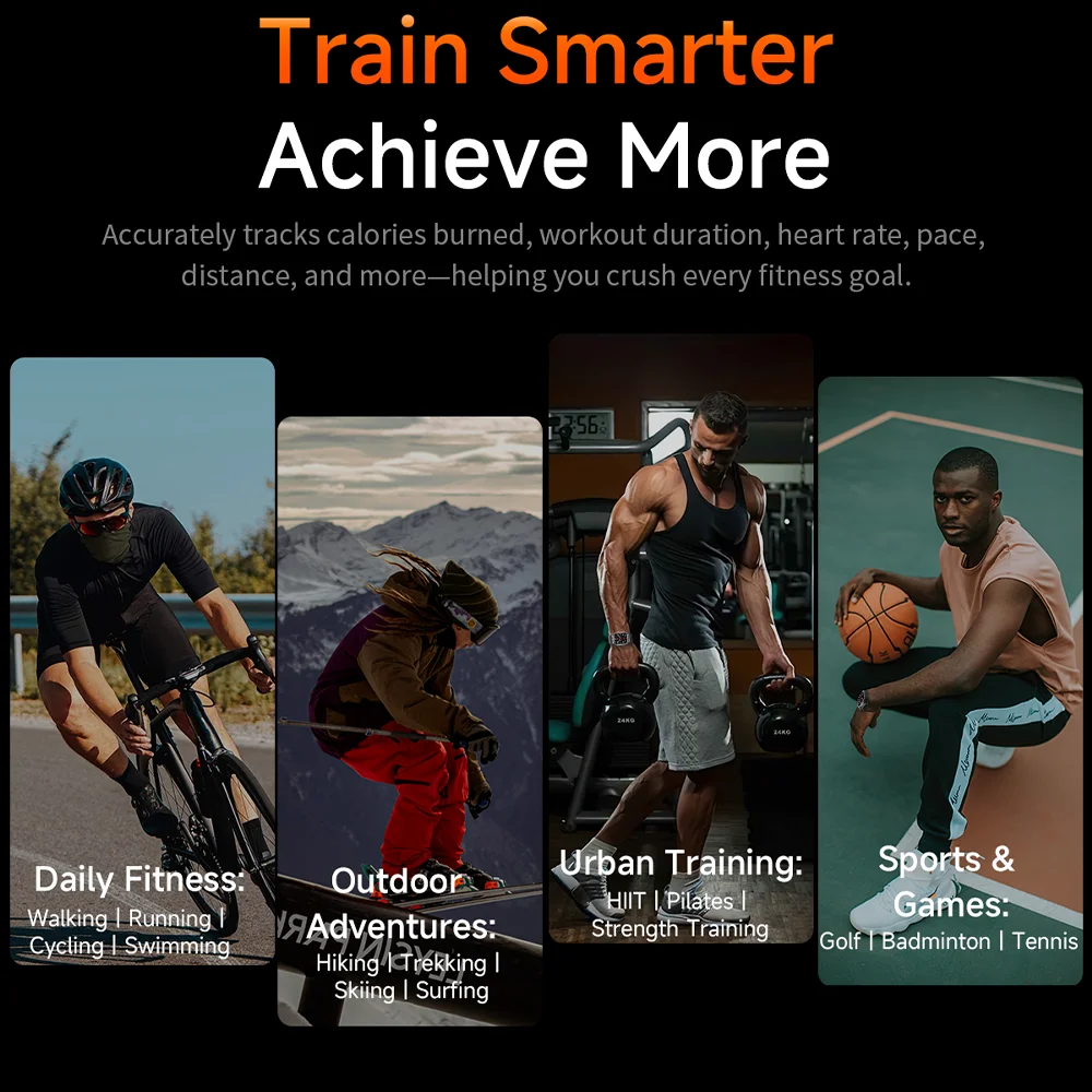 LED懐中電灯、100種類以上のスポーツモード、2.01インチ高解像度大型タッチスクリーン、毎日の健康モニタリングを備えた新しいスマートウォッチ