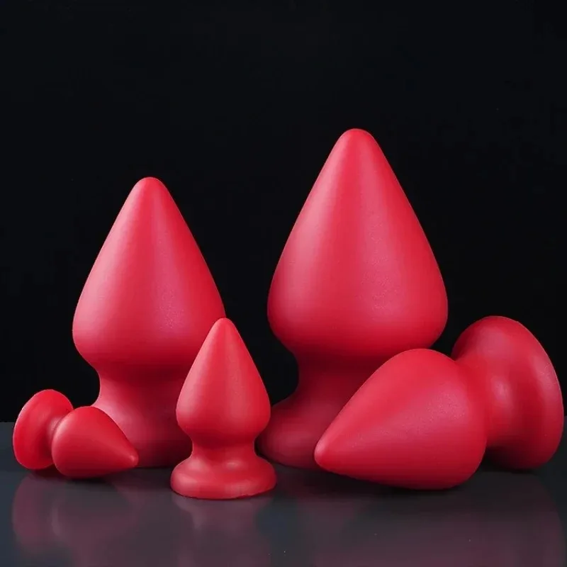 S-XXXL Huge Anal Plug Liquid Silicone Soft Conical Butt Plug Big Anal Dildos for Women Men G-spot /prostate Massage 18+ Sex Toys view 6