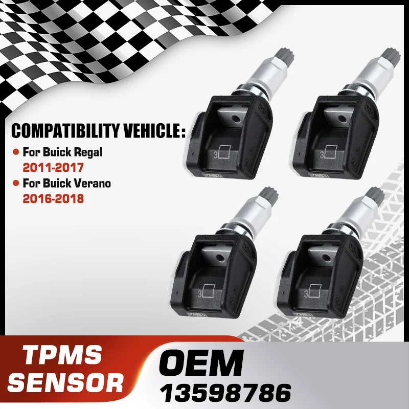 

13598786 13528566 13540607 Car TPMS Tire Pressure Monitor Sensor System For Buick Regal 2011-2017 Buick Verano 2012-2017 315 MHz