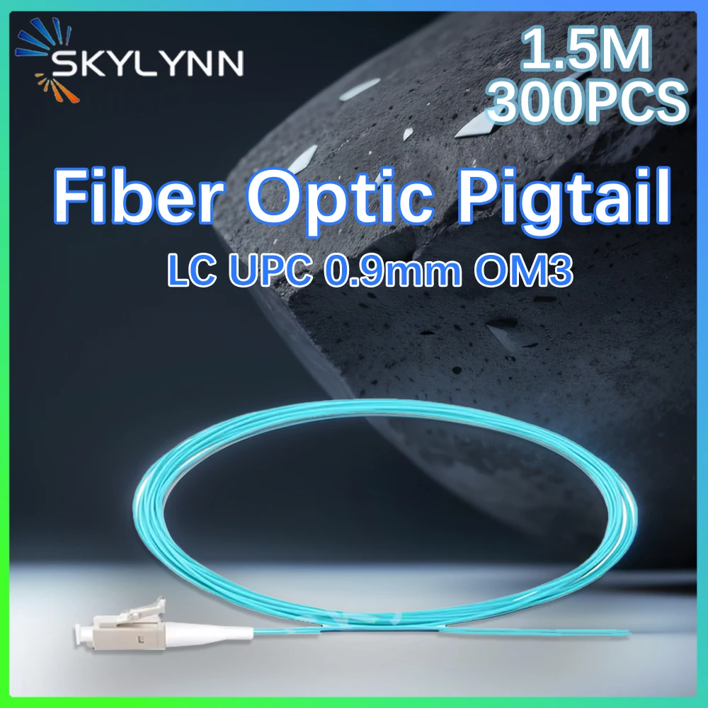 

300Pcs High Quality LC OM3 Aqua 0.9mm LSZH Jacket Length 1.5m Pigtail Fibre Optic Fibre Optic Cable Home Custom made 3-5 Days