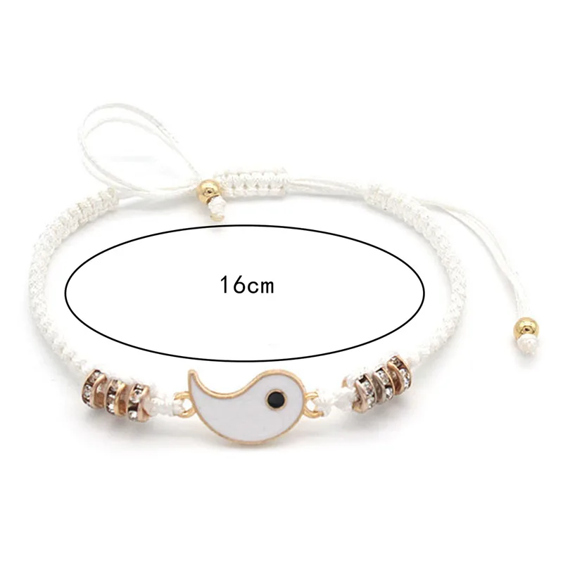 1 Pc coppia braccialetto cinese retrò Tai Chi Gossip Banish Bad Luck corda intrecciata a mano BFF Best Friend Friendship Jewelry