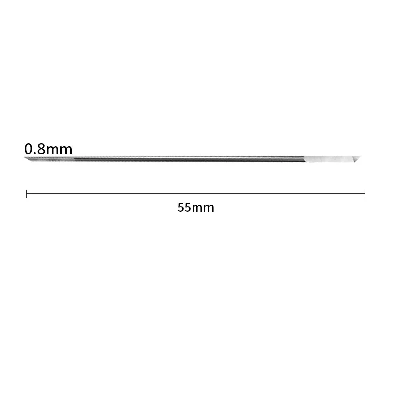 Jewelry Craft Drill Needle Set 5-Piece 0.8-1.2mm High-Strength Steel 55mm Long for Pearl Bead and Bracelet Work