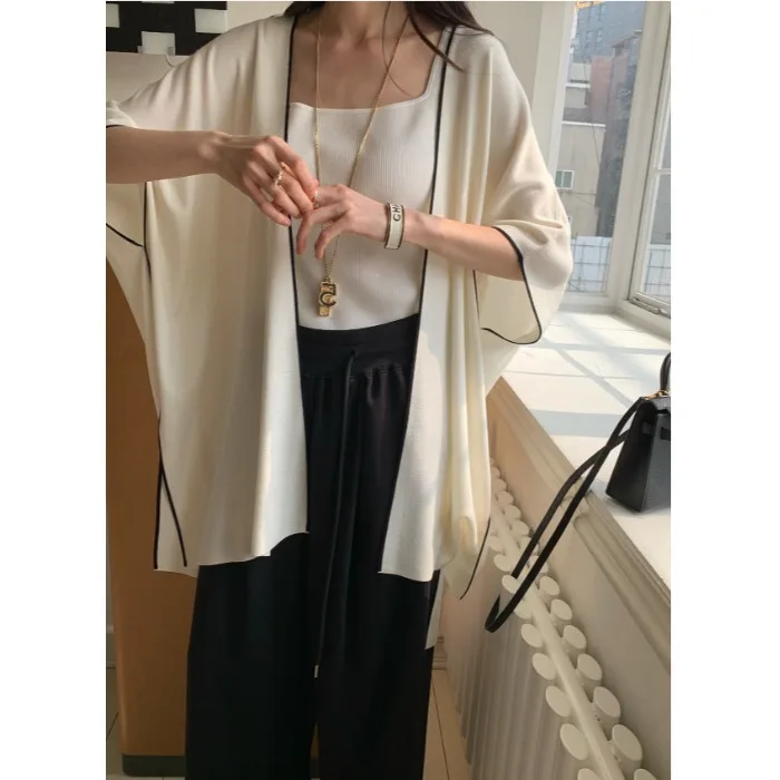 

Retro Style Loose Knitted Cardigan Women's Fashionable Versatile Summer New Arrival Chic Slimming Outerwear Commute Style