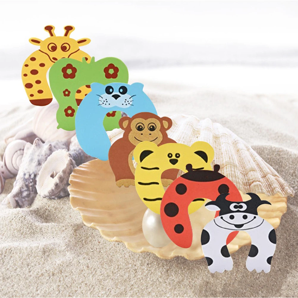 

5Pcs Cartoon Animal Door Stopper Cushion for Baby Children Finger Pinch Guard Cushion Baby Safety Door Stopper Curve Shaped Door