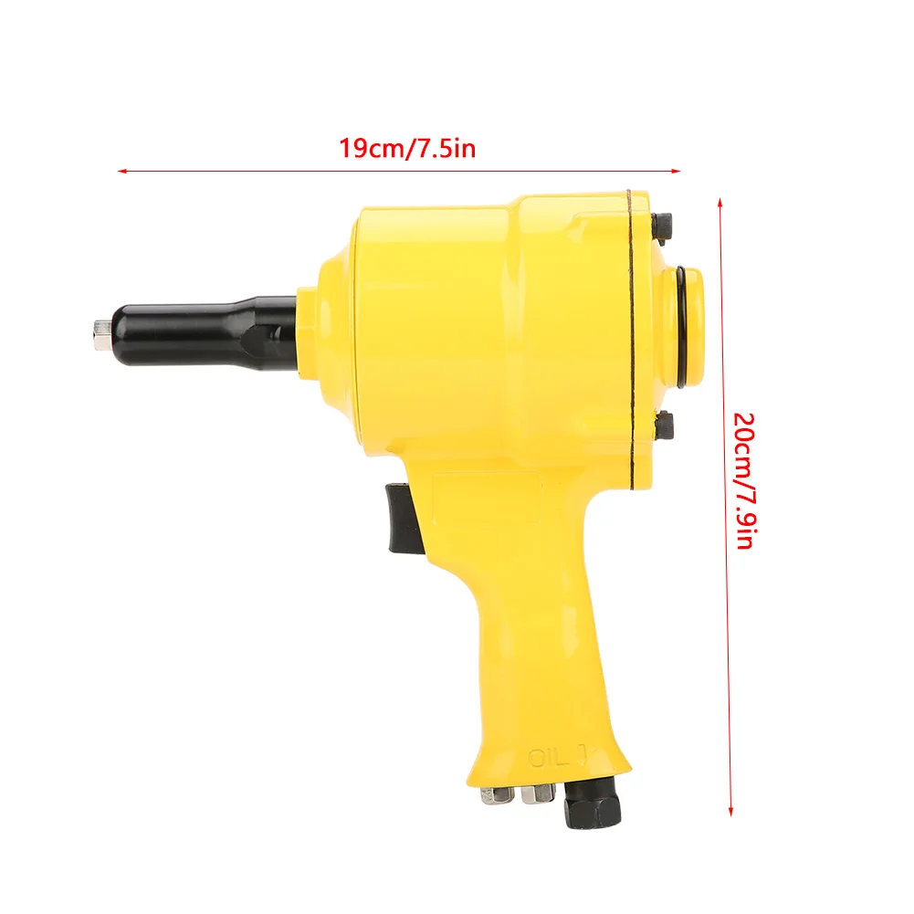 KP-705P Pneumatic Riveter Pistol Grip Rivet Gun Air Powered Riveting Tool 2.4/3.2/4.0/4.8mm Riveting Gun Rivet Gun Riveting Tool