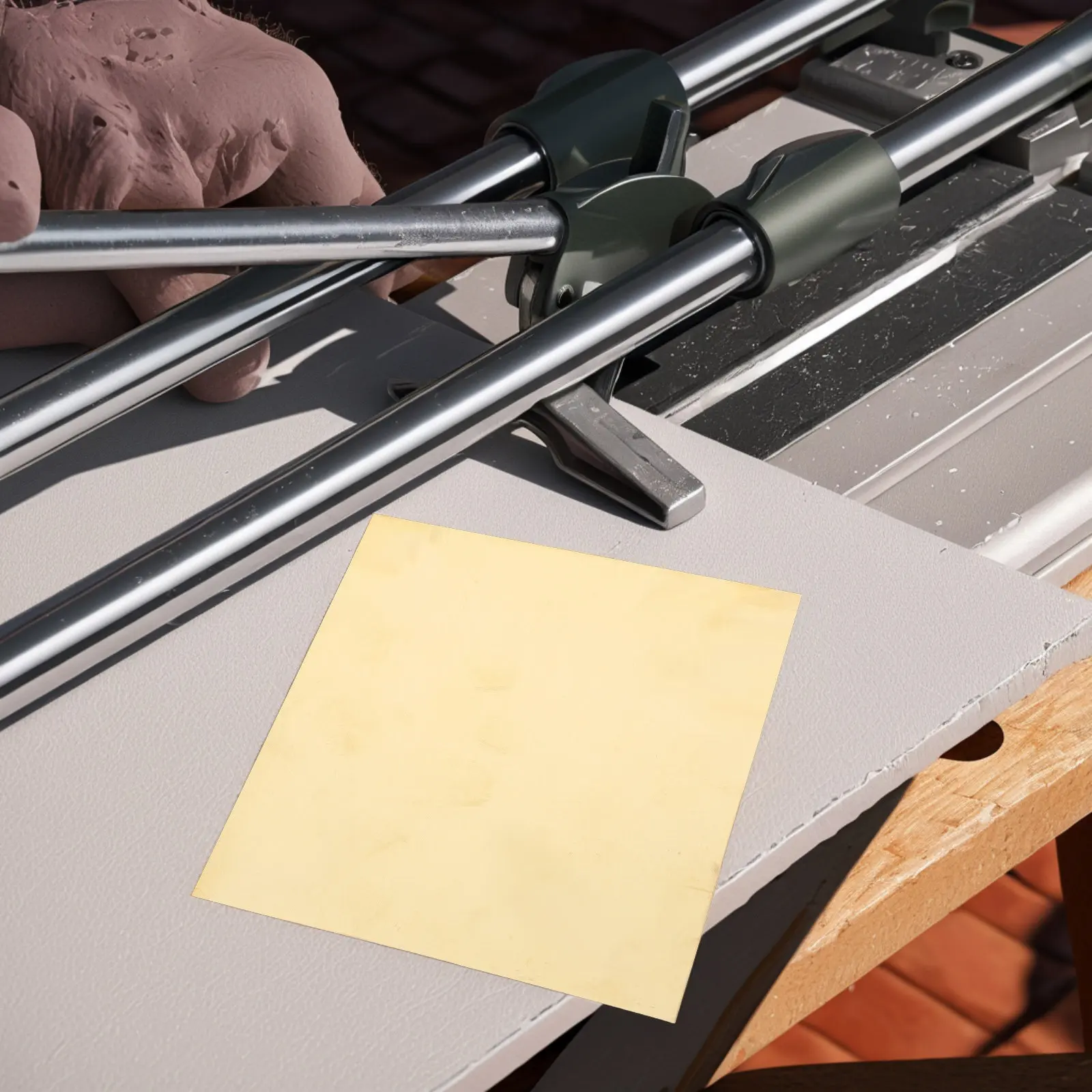 

2Pcs Brass Plates for DIY Handicrafts Copper Sheet Metal for Crafting Trophy Plates Blank Plaque Frame Name Label Film Attached