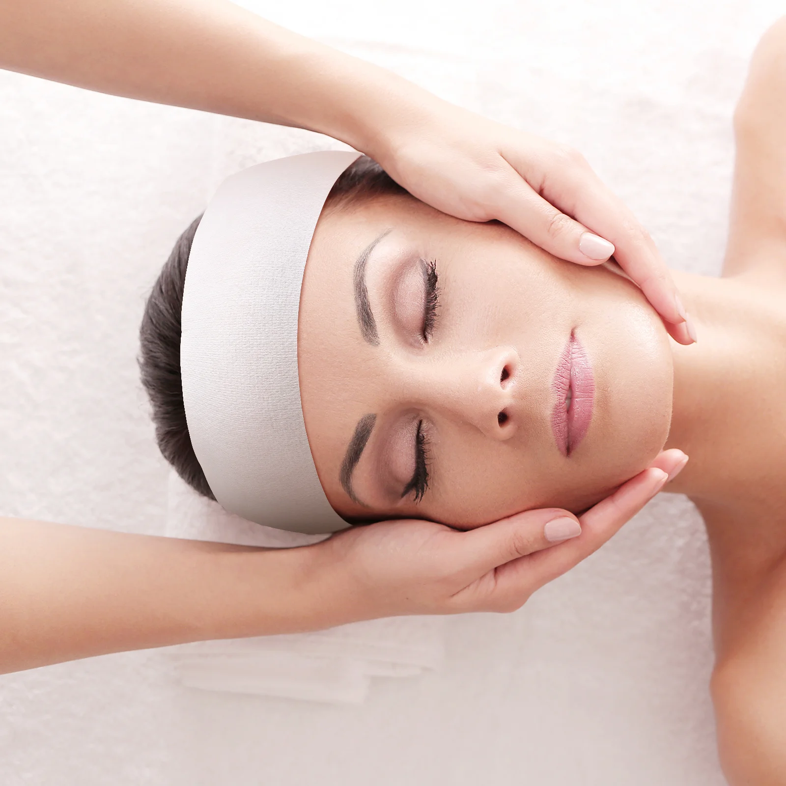 

30Pcs Skincare Headband Disposable Spa Face Wash Band Elastic Adjustable Hair Secure Wrap for Daily Beauty Routine