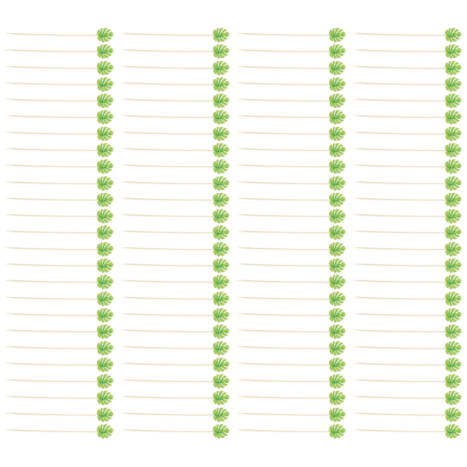 

100pcs Fruit Sticks Wooden Creative Food Eat Sticks Turtle Leaf Design For Party Decorative Forks Disposable Appetizer Picks