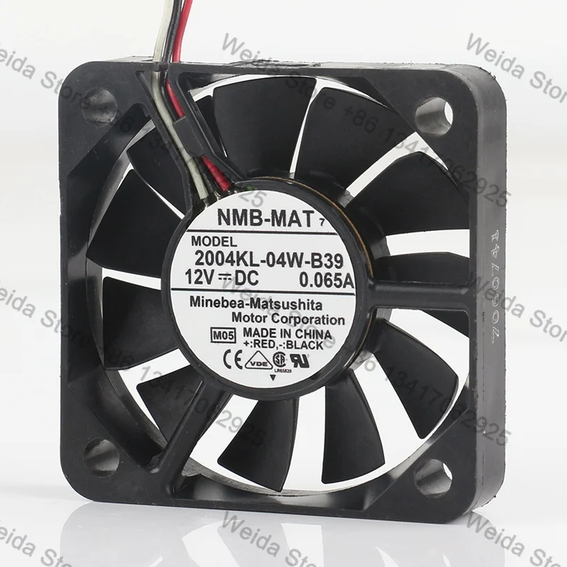 50X50X10MM Genuine NMB 2004KL-04W-B39 5010 12V 0.065A 5CM three wire ultra-thin cooling fan