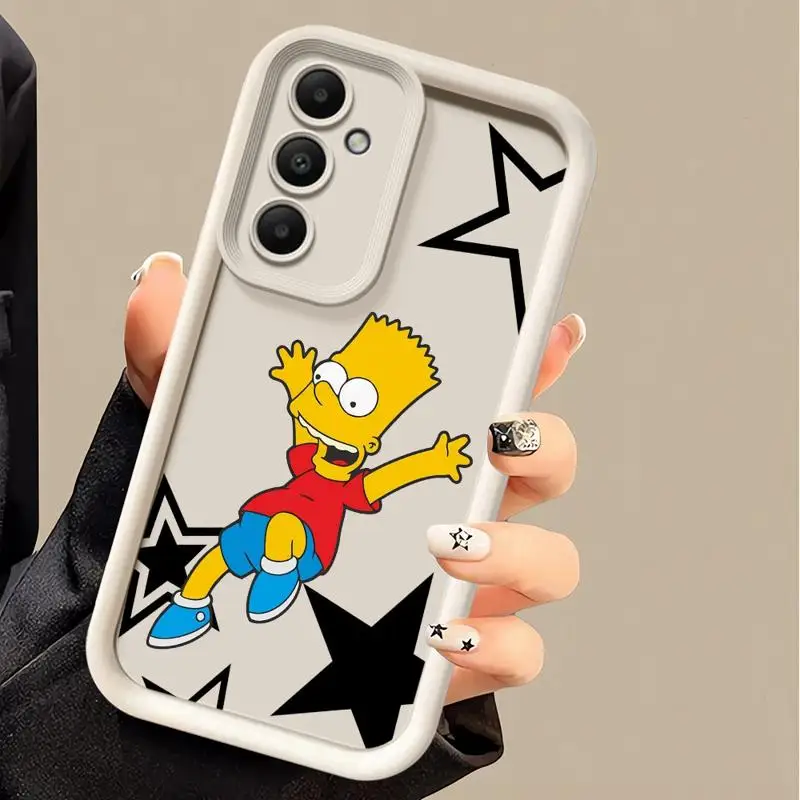 WooHoo мультфильм Симпсоны телефонный чехол для Samsung Galaxy A55 A52 A33 Чехлы A24 A15 A12 A23 A22 5G A54 A52s A53 A14 чехол
