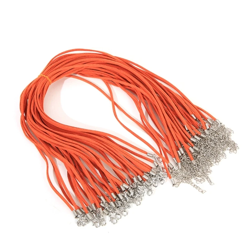 Soft Comfortable Suedes Rope Adjustable Velvets Cord Chain Lobster Clasp String Cord for Pendant Necklace Jewelry Making