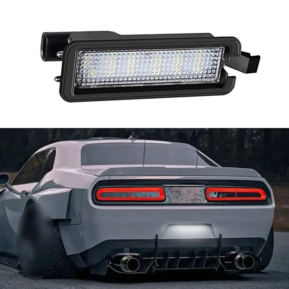 

Светодиодная подсветка номерного знака для Dodge Charger Challenger Chrysler 300 Pacifica Jeep Compass ABS 12 В, автоаксессуары
