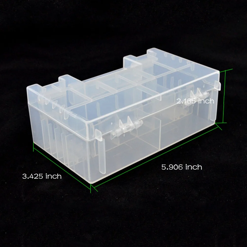 Portable Clear Battery Storage Organizer Box for 18650 26650 Aa Aaa Batteries Leakproof Compact Case Efficient Battery Storage