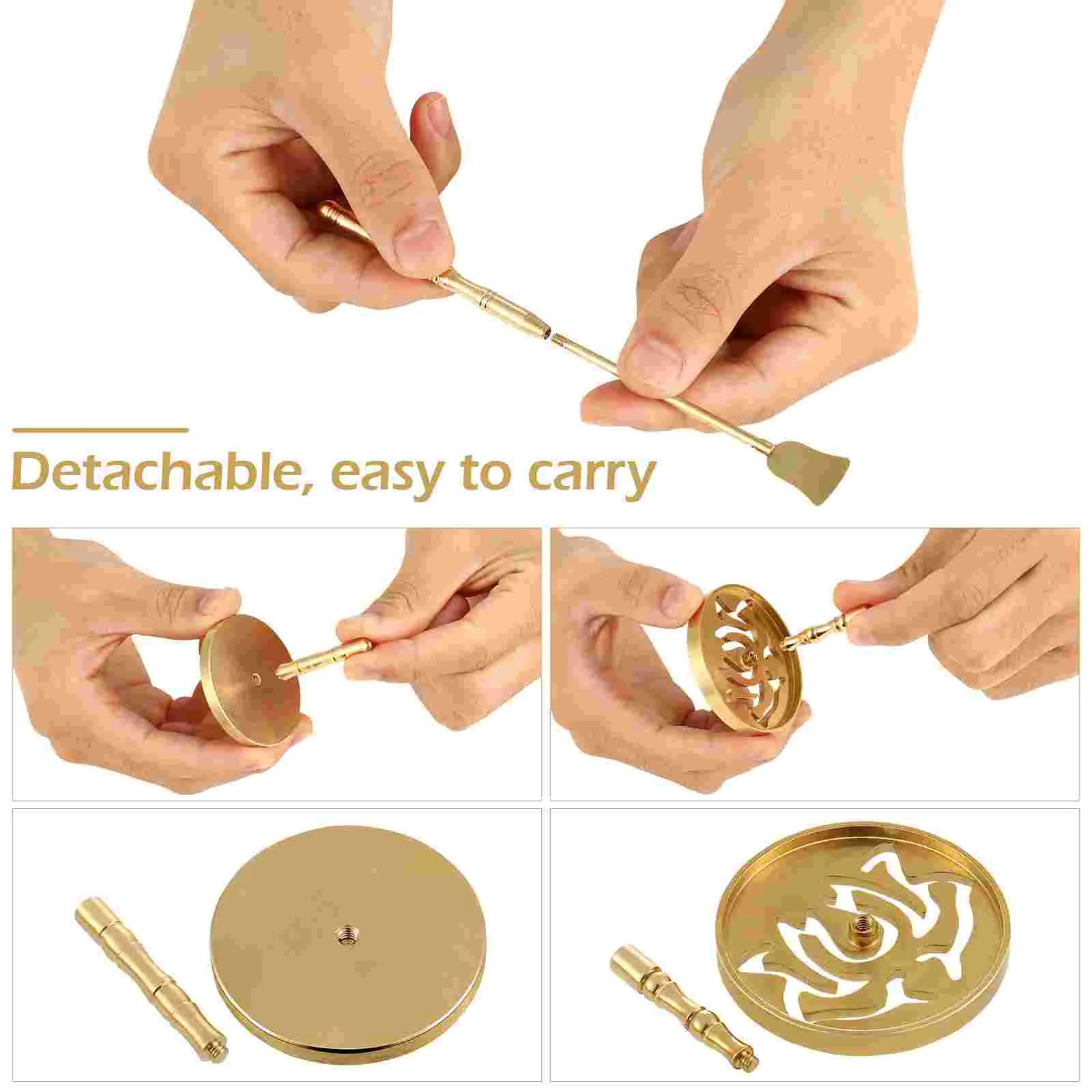 Incense Holder Kit Cone Burner Tools Making Brass Mold Chinese Ceremony Spoon Press Set Brush Diy Molds Seal Insence Sticks