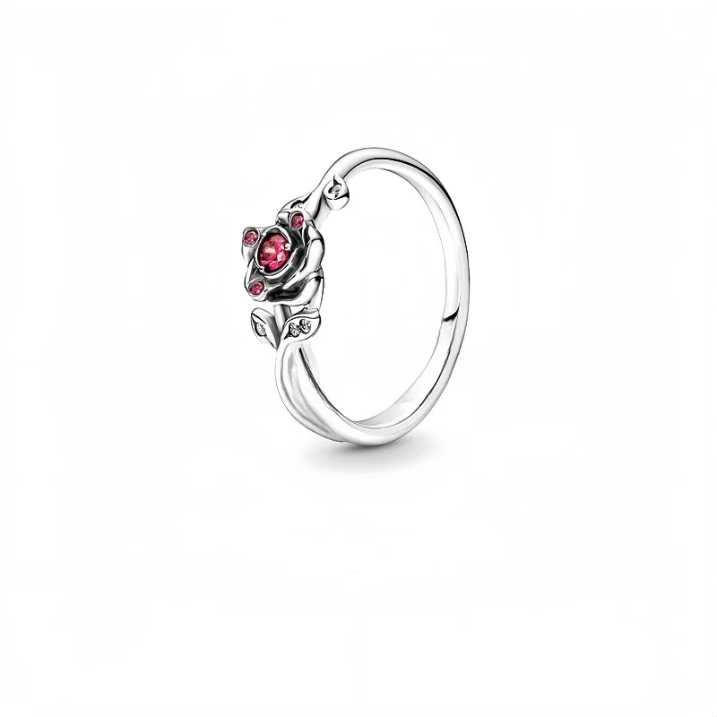 Fashionable 925 sterling silver charming princess ring size 6 7 8 9 women's original wedding crystal luxury accessory image 6