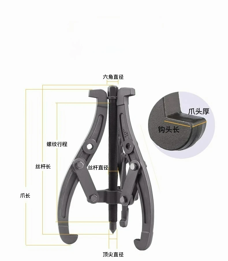 

Three Jaw Puller Bearing Disassembly Tool Triangle Three Jaw Small Wheel Puller