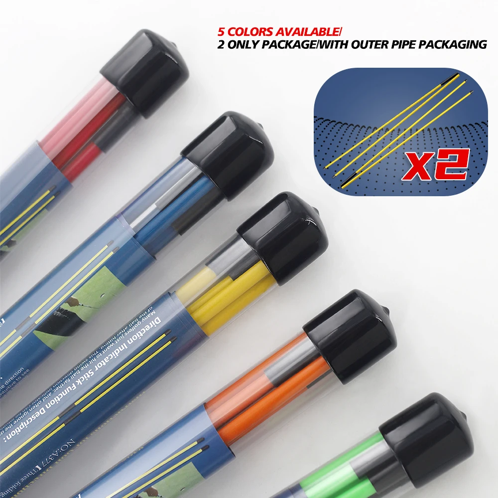 Golf Alignment Sticks 2 Sets 48inch Alignment Practice Rods Golf Swing Training Tools Collapsible 5 Colors Golf Accessories