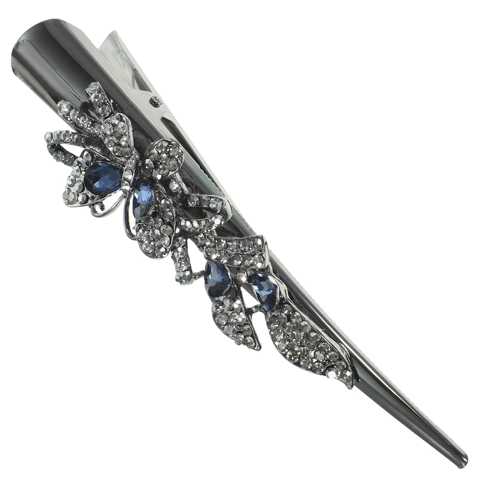 

Rhinestone Barrettes Crystal Accessories Metal Horn Clip Hair Card Snap Clips for Women Styling Duck Bill Clips Decorative Hair