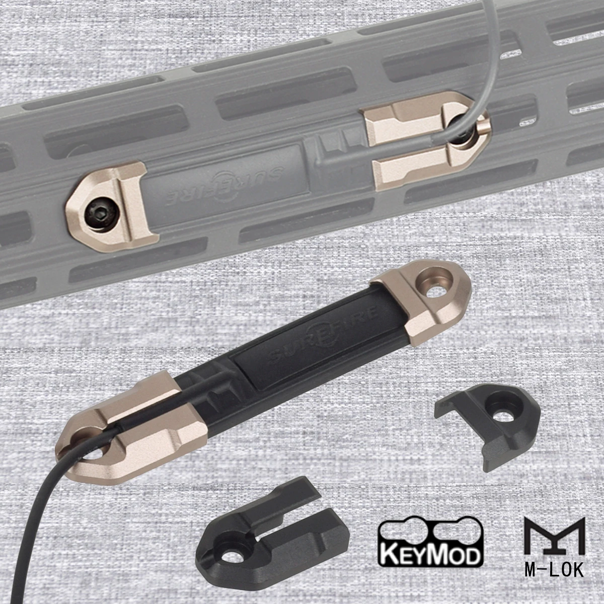 Surefire M600 M300 Scout Light latarka zdalna taśma przełącznik podkładki dociskowej Mlok Keymod 20mm płyty montażowe na szynę akcesoria